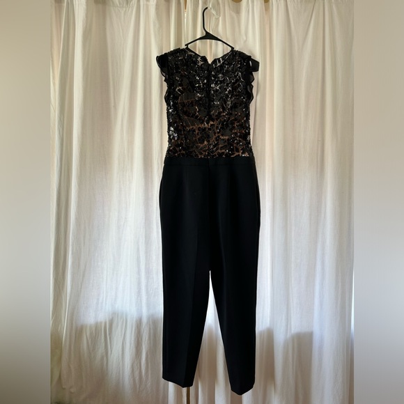 MICHAEL KORS black sequin jumpsuit - Picture 1 of 13
